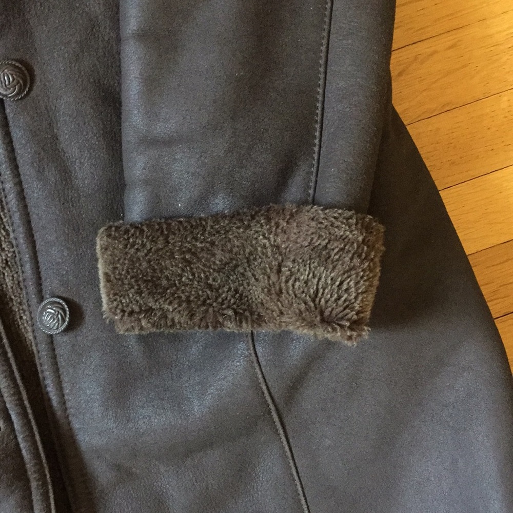 Danier Faux Fur-Lined Leather Coat - Picture 2 of 4